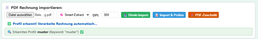 Schritt 1: Profil-Erkennung